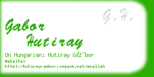 gabor hutiray business card